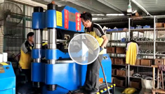 廣東陽(yáng)江，“辰力”1000噸鋼絲繩壓套機(jī)操作視頻